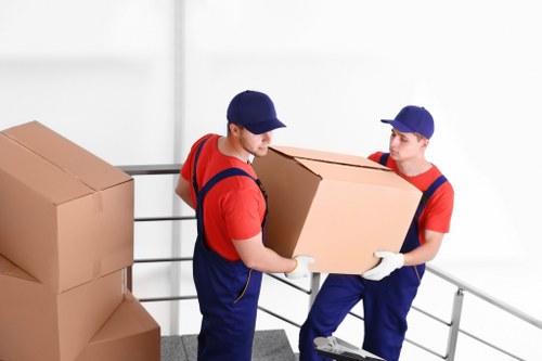 Reusable furniture and office items set aside for charity donation