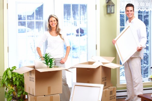 Residential removals in a Brompton flat with narrow stairs