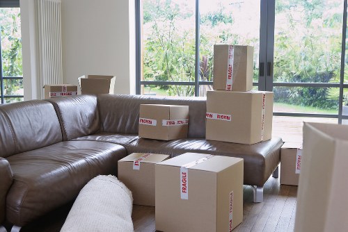 Removal van and moving boxes ready for a Brompton property move